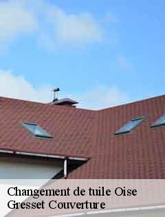 Changement de tuile 60 Oise  Gresset Couverture