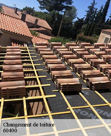 Changement de toiture  mondescourt-60400 Gresset Couverture